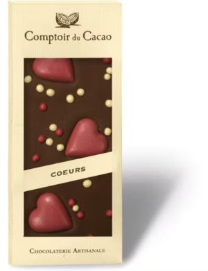tablette chocolat au lait coeur